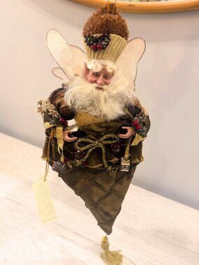 Mark Roberts Truffle Fairy Candy Bag Ornament Vintage 2006 Chocolate Cupcake Elf